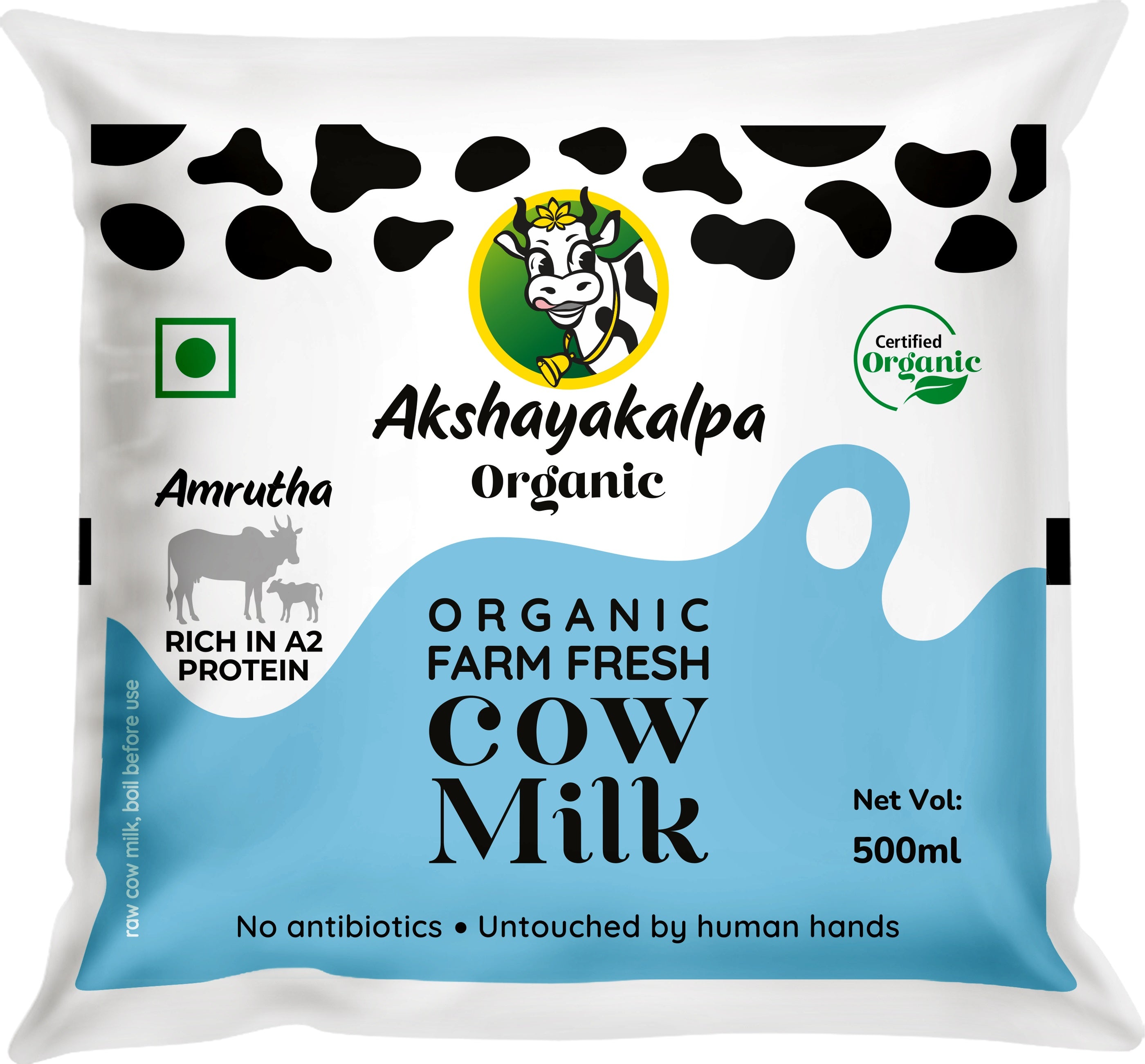 Akshayakalpa Amrutha - A2 Organic Cow Milk - 500ml